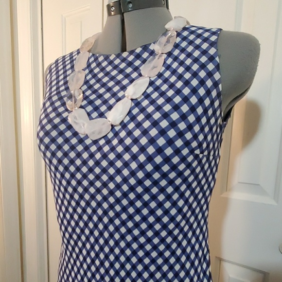 LAUREN RALPH LAUREN Blue & White Dress Size 6P - Picture 3 of 6